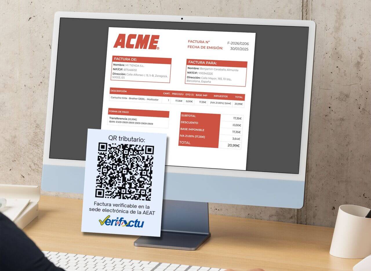 Factura de SatTPV con Verifactu
